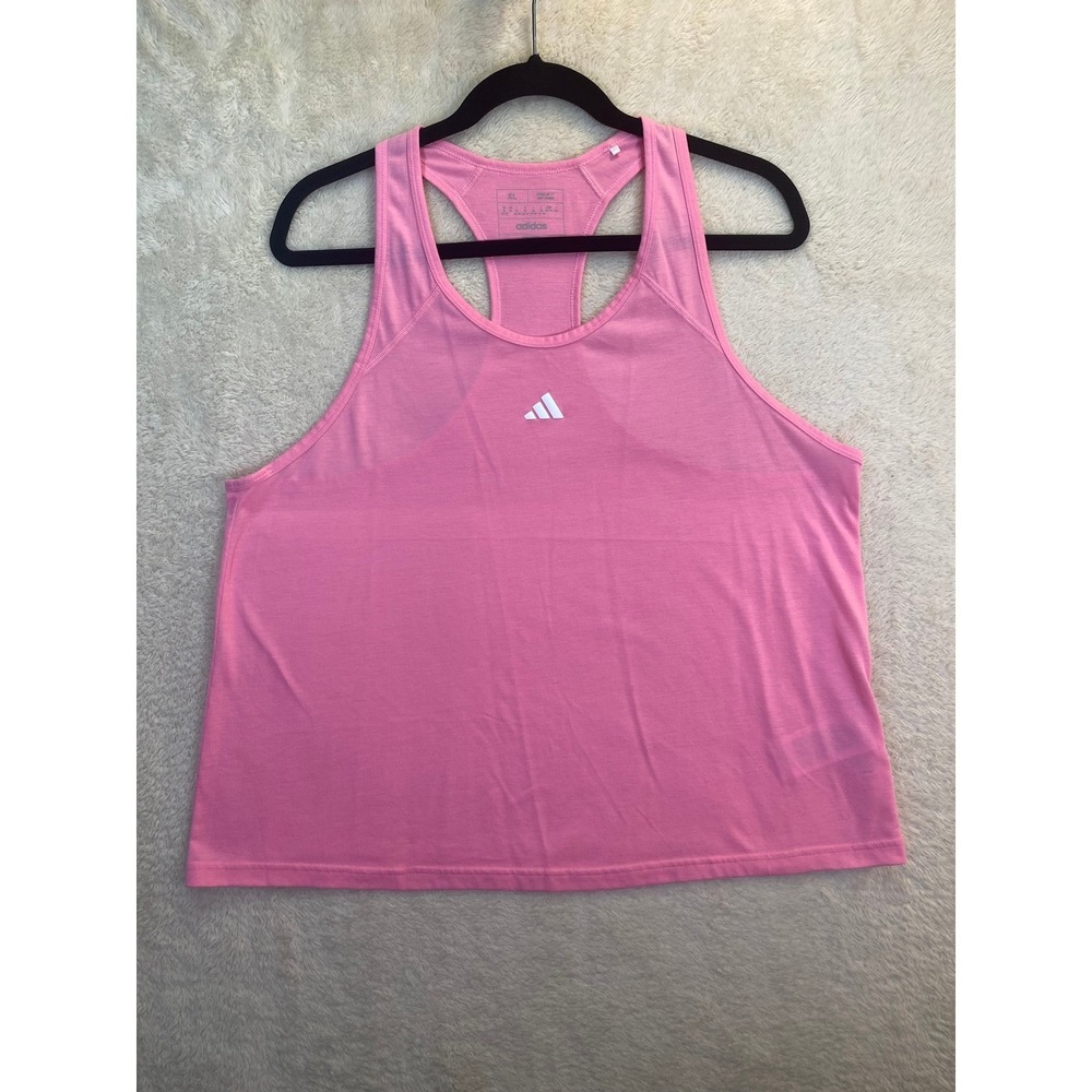 Adidas Aeroready Pink Racerback Tank Top XL Regular Fit Gym Shirt